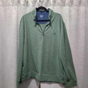 Izod Men's Forest Green Quarter-Zip Pullover‎